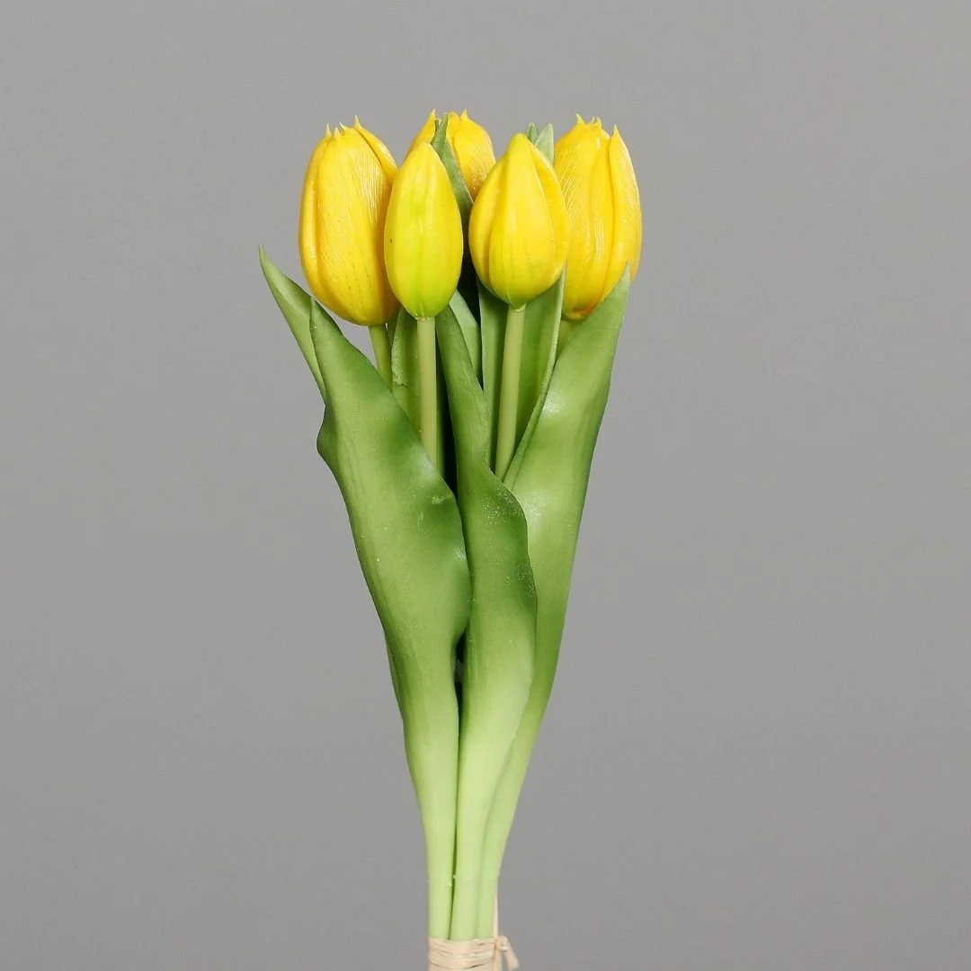 Artificial Tulip Bunch Yellow - 31cm - Image 2