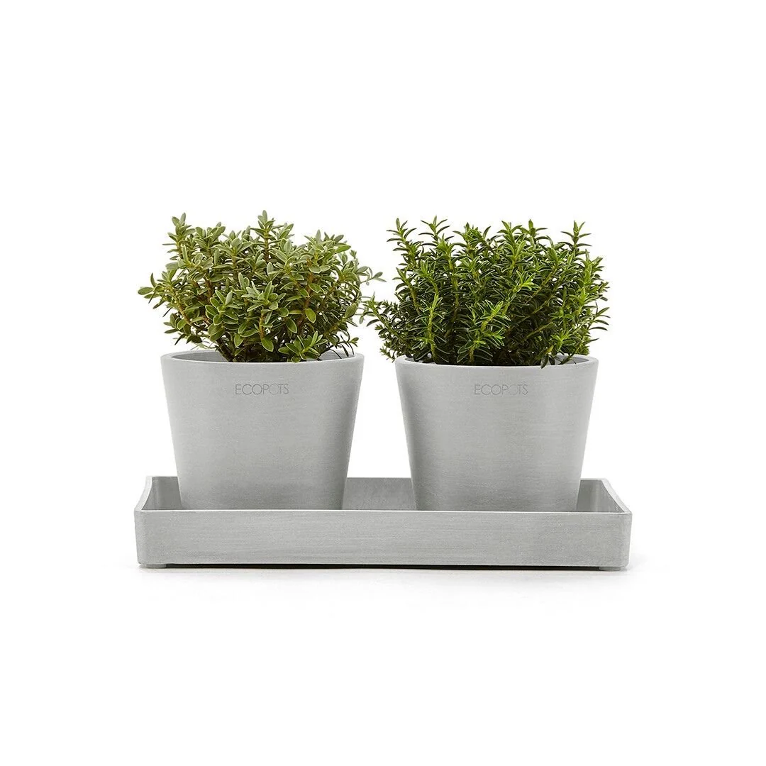 Ecopots Display Platter White Grey - Image 2