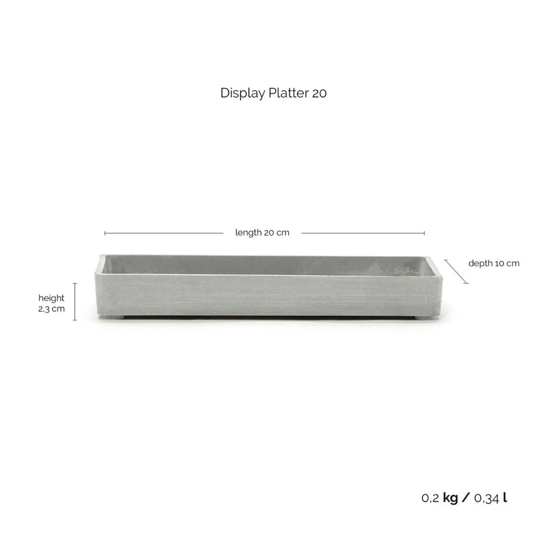 Ecopots Display Platter White Grey - Image 3