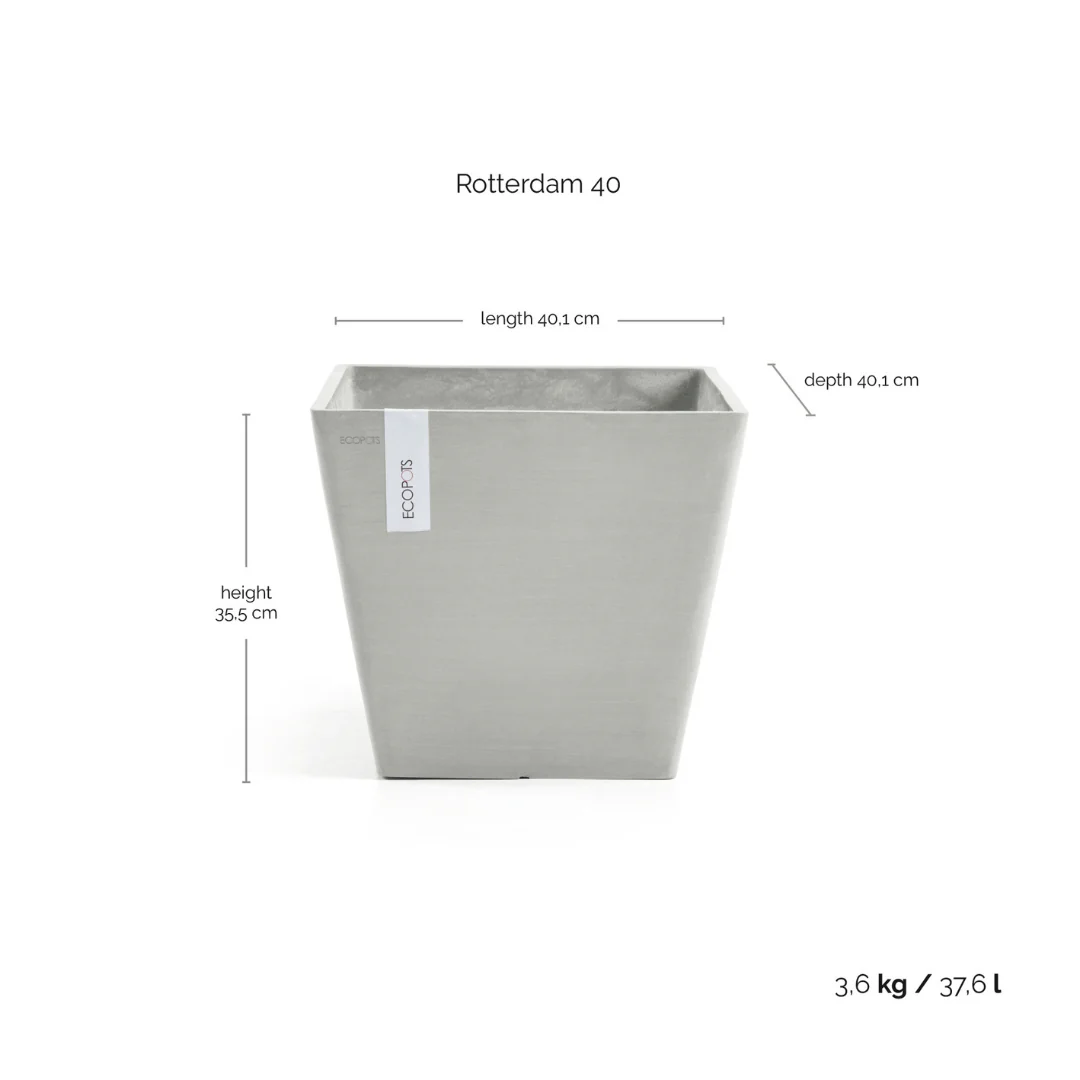 Ecopots Rotterdam White Grey - Image 3