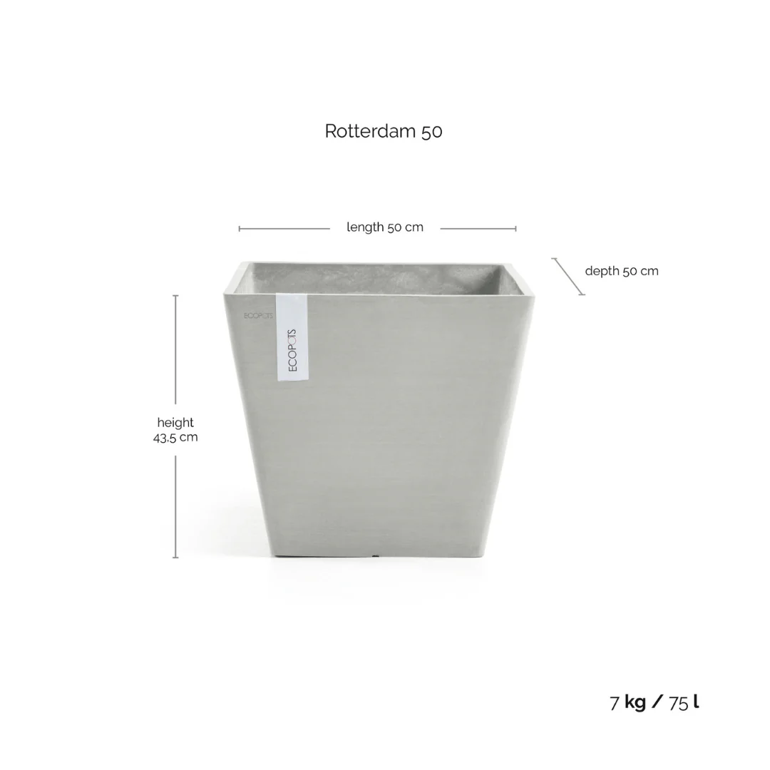 Ecopots Rotterdam White Grey - Image 4