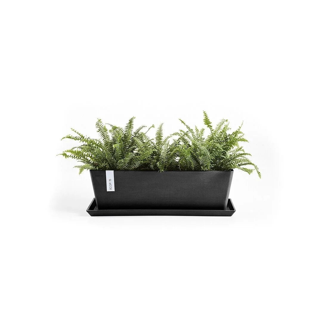 Ecopots Saucer Rectangular Dark Grey - Image 2
