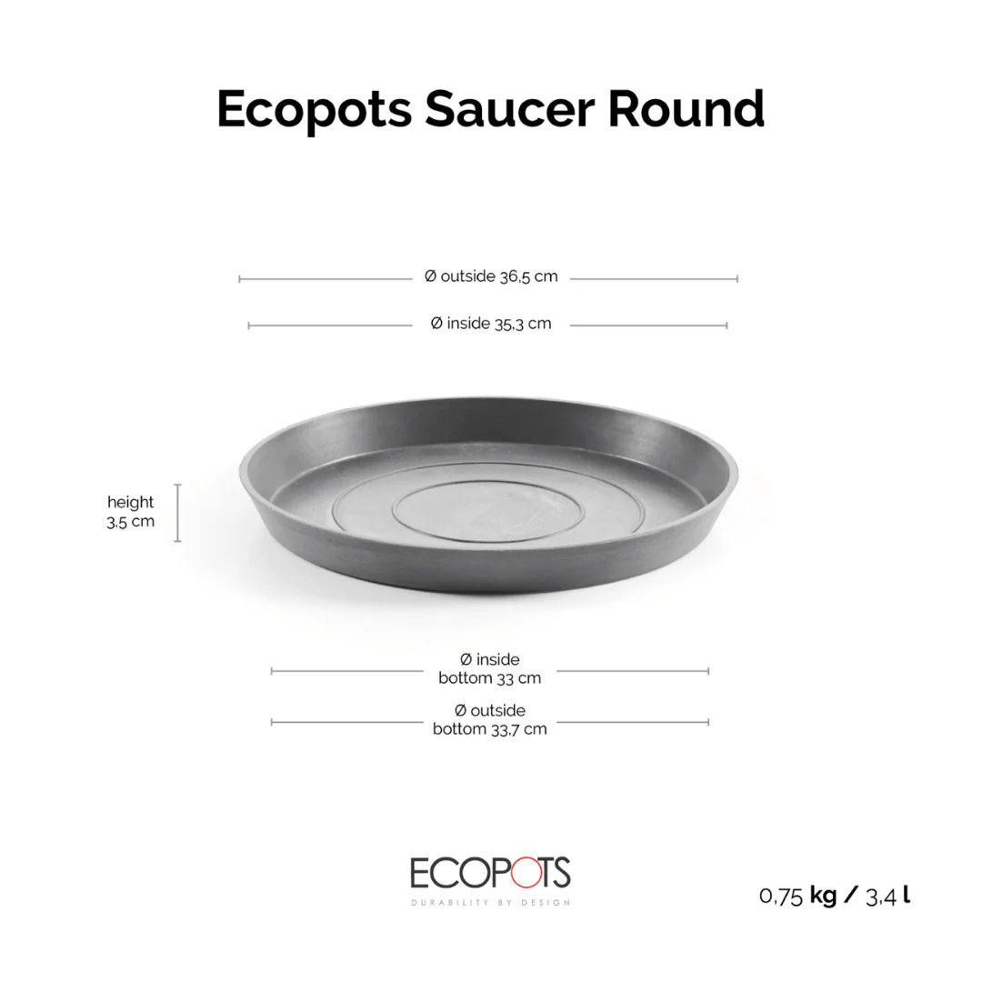 Ecopots Saucer Round Grey - Image 5