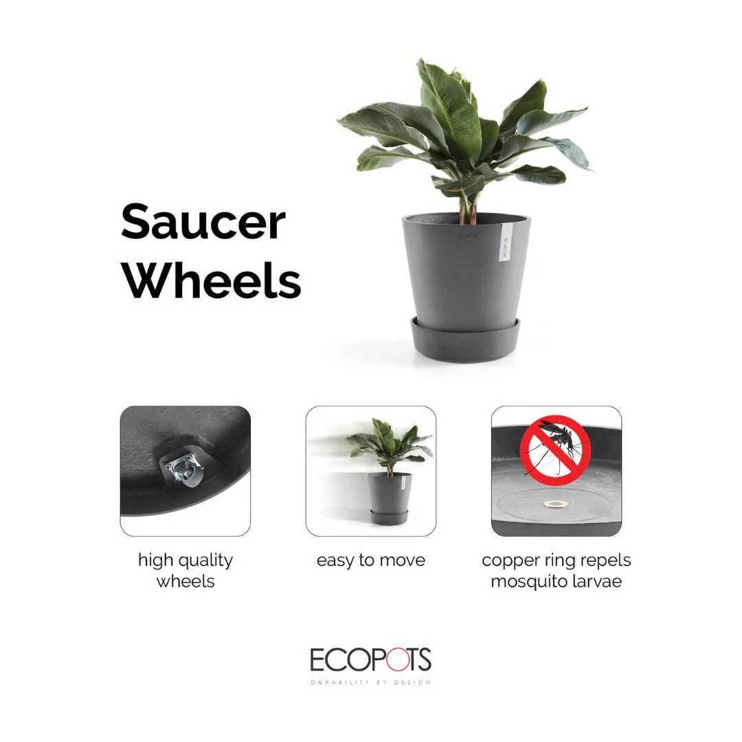 Ecopots Saucer Wheels Round Grey - Image 3