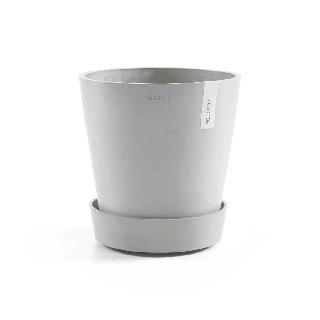 Ecopots Saucer Wheels Round White Grey - Image 5