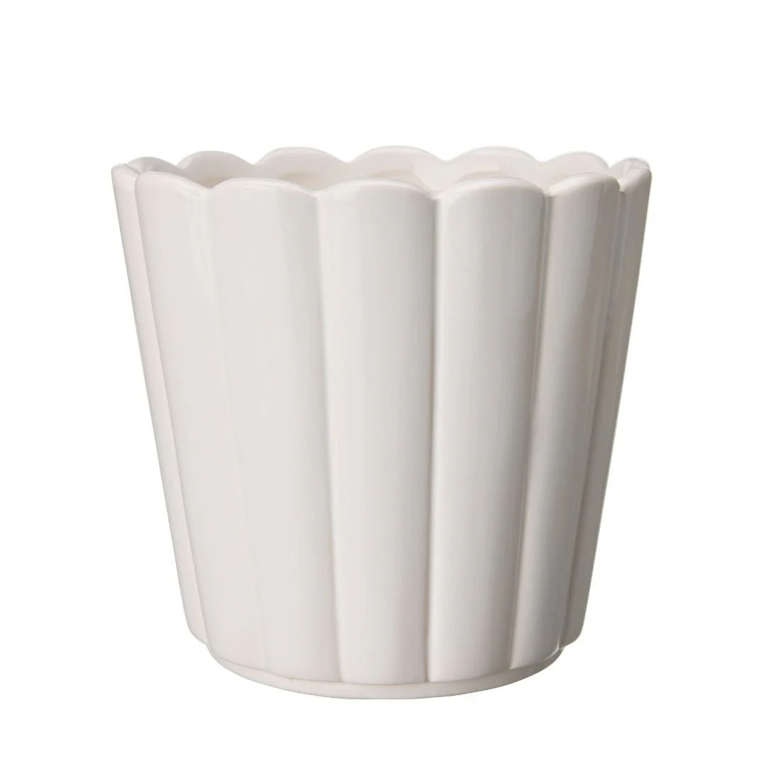 Edna White Indoor Pot - Image 2