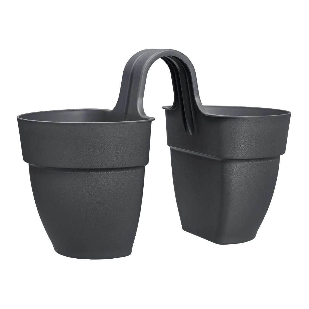 Elho Vibia Campana Flower Twin - Anthracite - Image 2