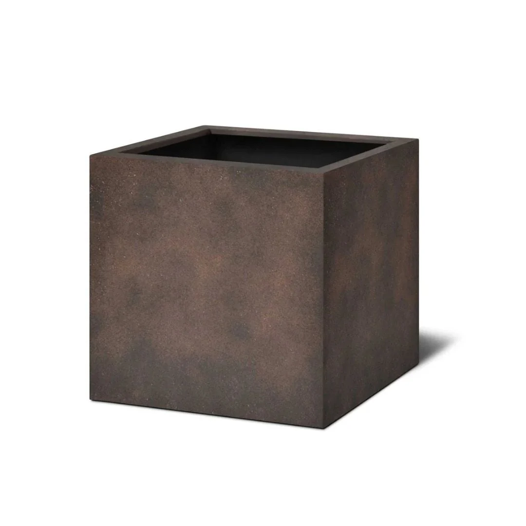 Eschbach Cube Planter - Rust Brown - Image 2