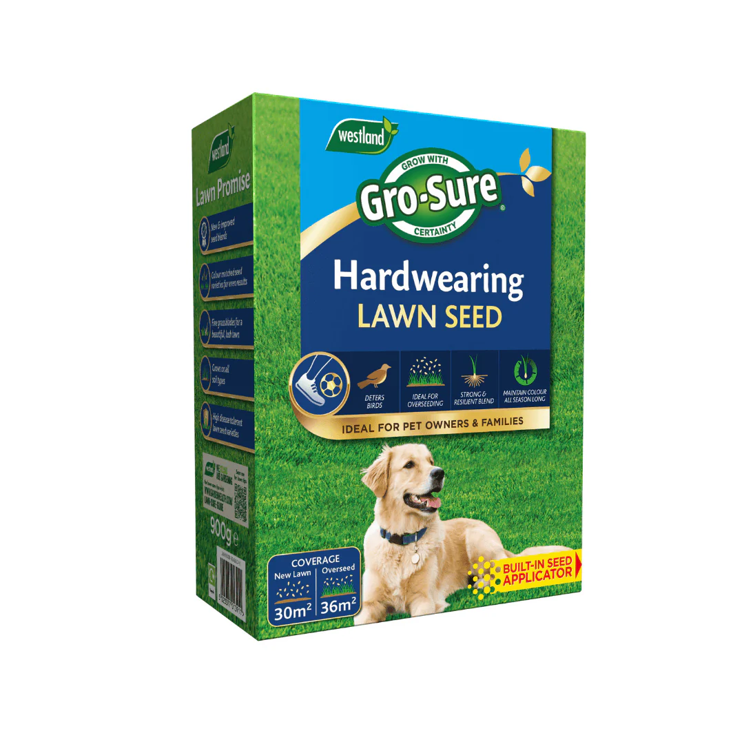 Gro-Sure Hardwearing Lawn Seed - 30m² Coverage