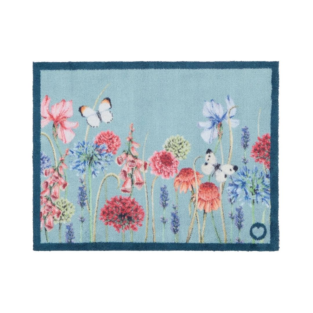 Hug Rug Doormat Butterfly Garden Blue - Image 2
