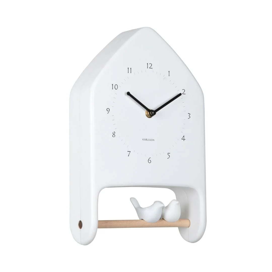 Wall Clock Love Birds - White - Image 3