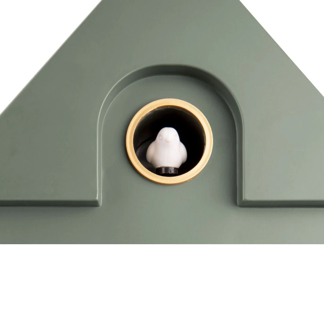 Modern Cuckoo Wall Clock Jungle Green - Image 3