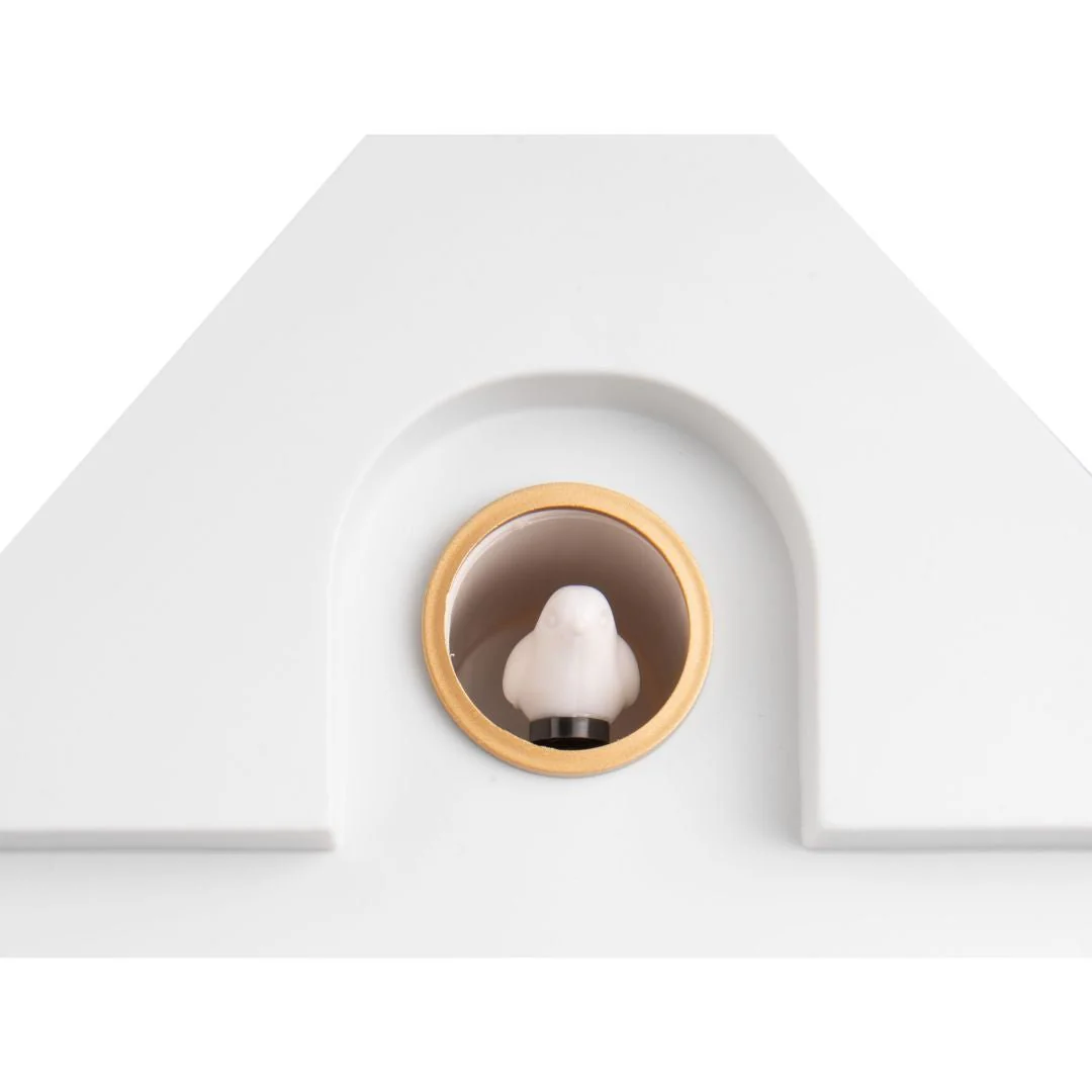 Modern Cuckoo Wall Clock White - Image 3