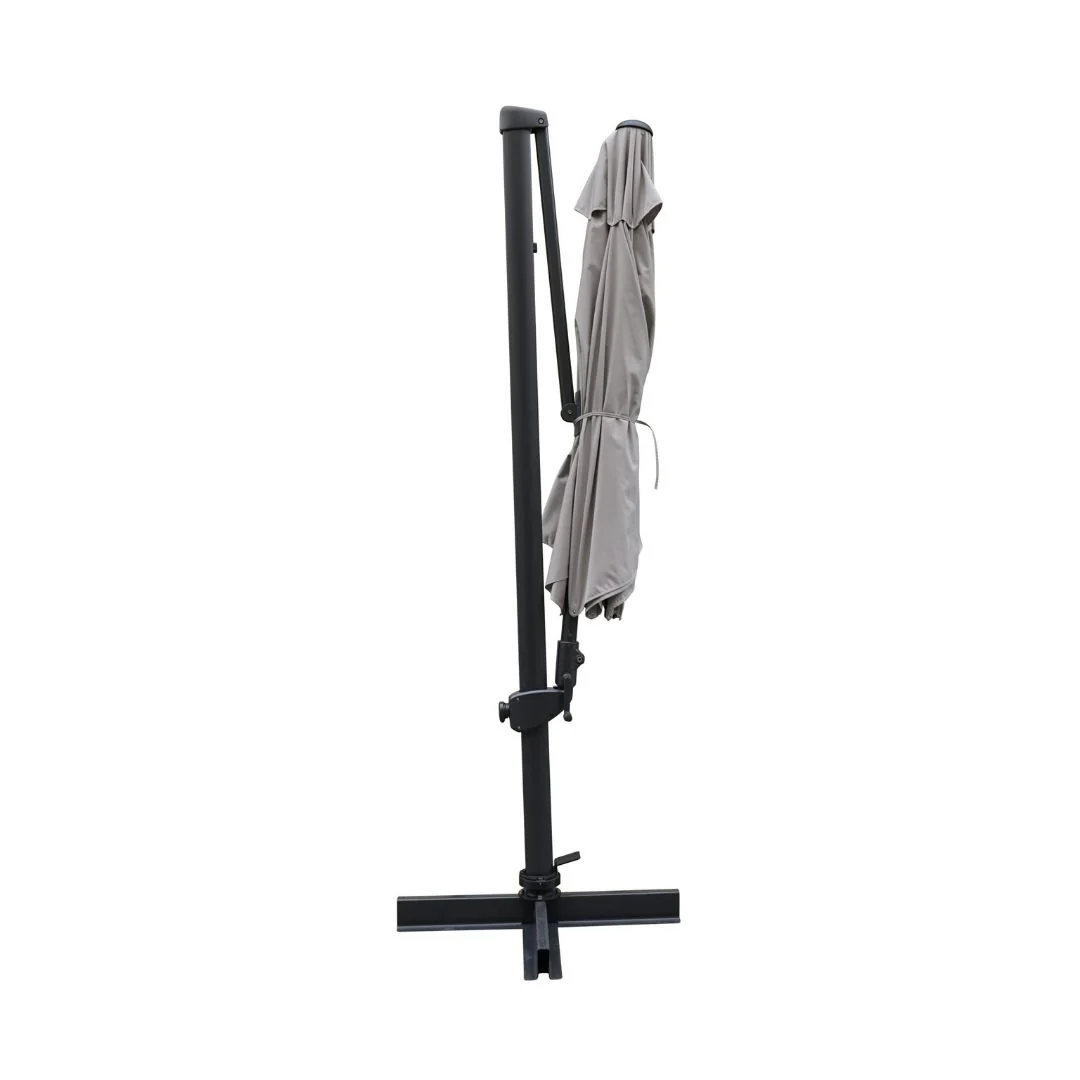 Kettler Aura Free Arm Round Parasol 3m - Stone - Image 4