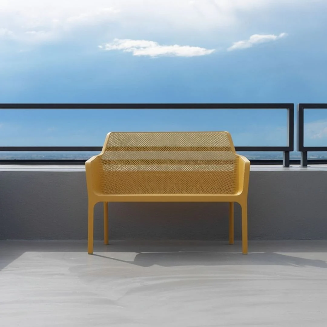 Net 4 Seat Garden Lounge Furniture Set Senape - Mustard - Image 2