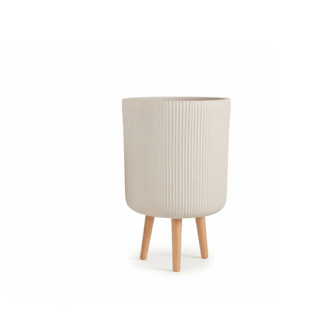 Nuovo Indoor Pot On Stand Beige - Image 2