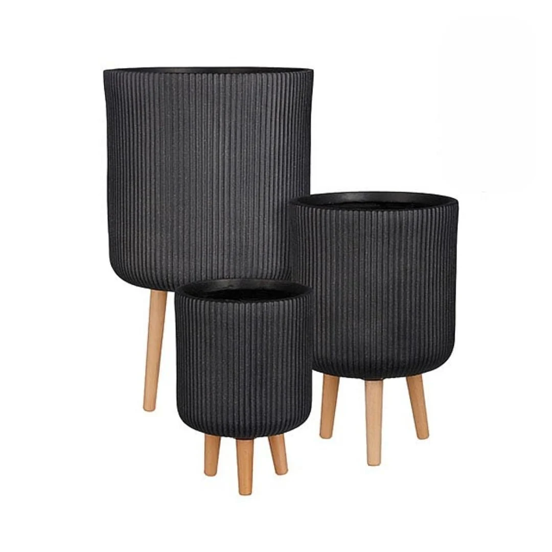 Nuovo Indoor Pot On Stand Black - Image 2