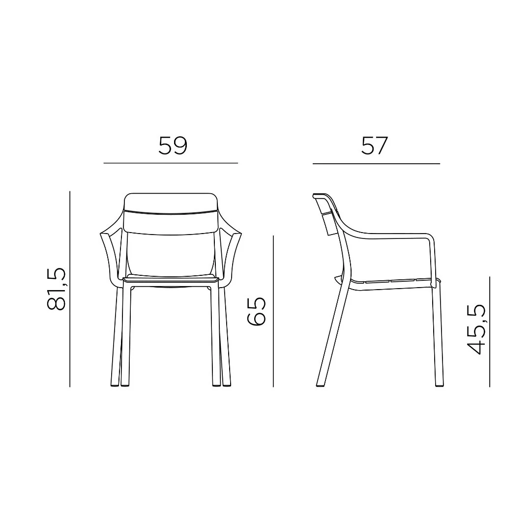 Outdoor Arm Chair Cassia - Burgundy - Image 4