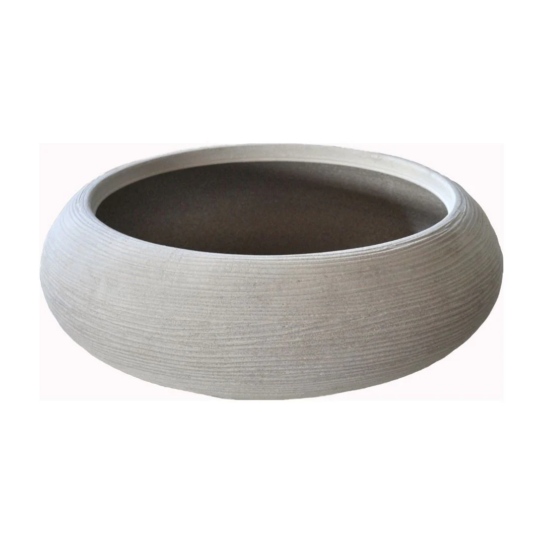 Shabby Low Bowl Planter Corda - Off White - Image 2