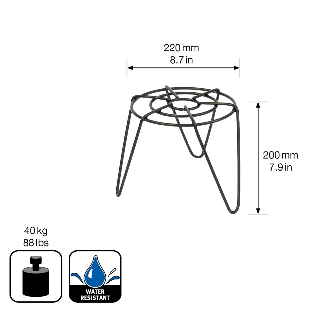 Plant Stand Indoor/Outdoor Black Metal - Image 6