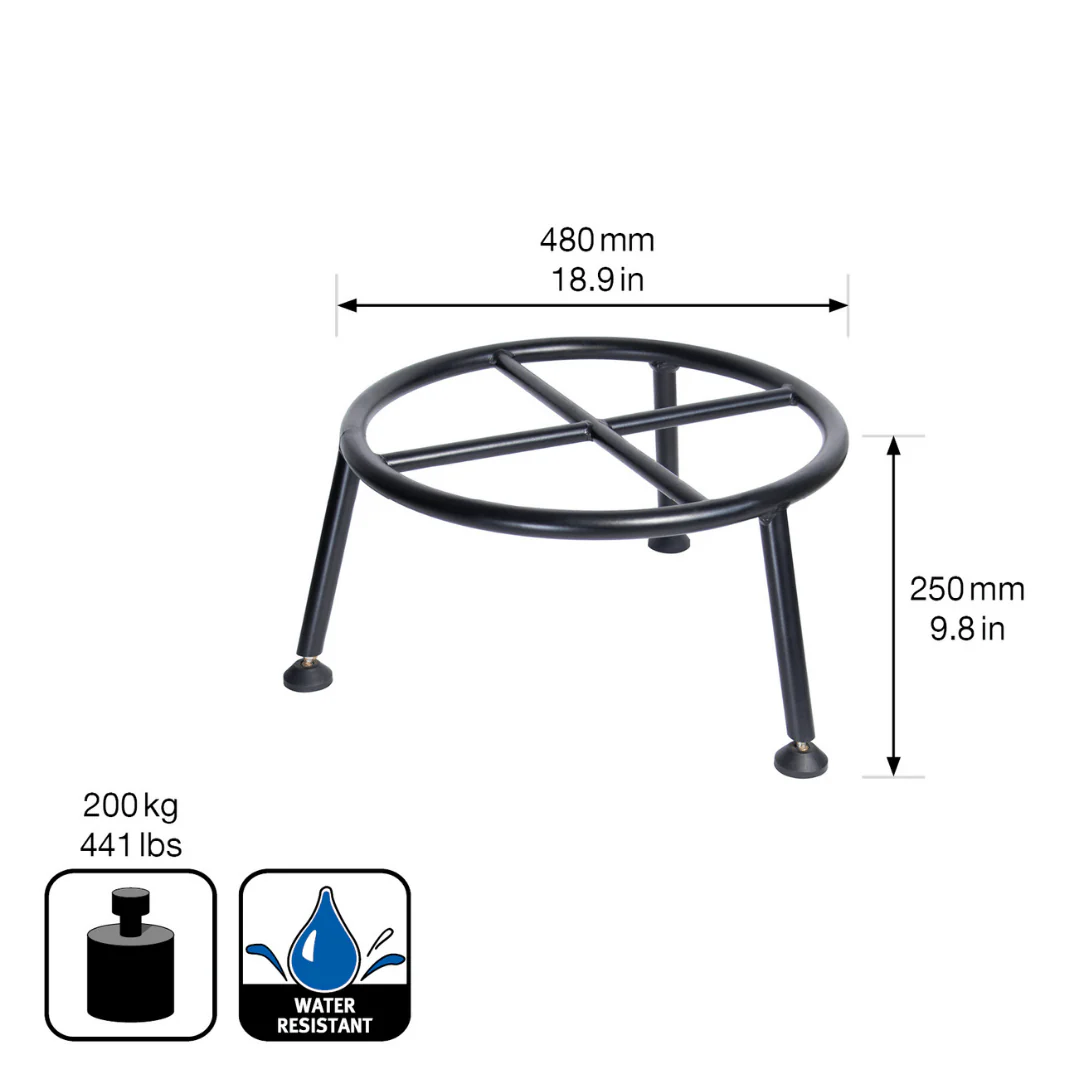 Indoor/Outdoor Plant Stand Black - Heavy Duty - Image 3