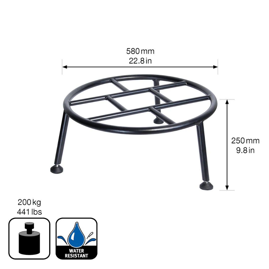 Indoor/Outdoor Plant Stand Black - Heavy Duty - Image 4