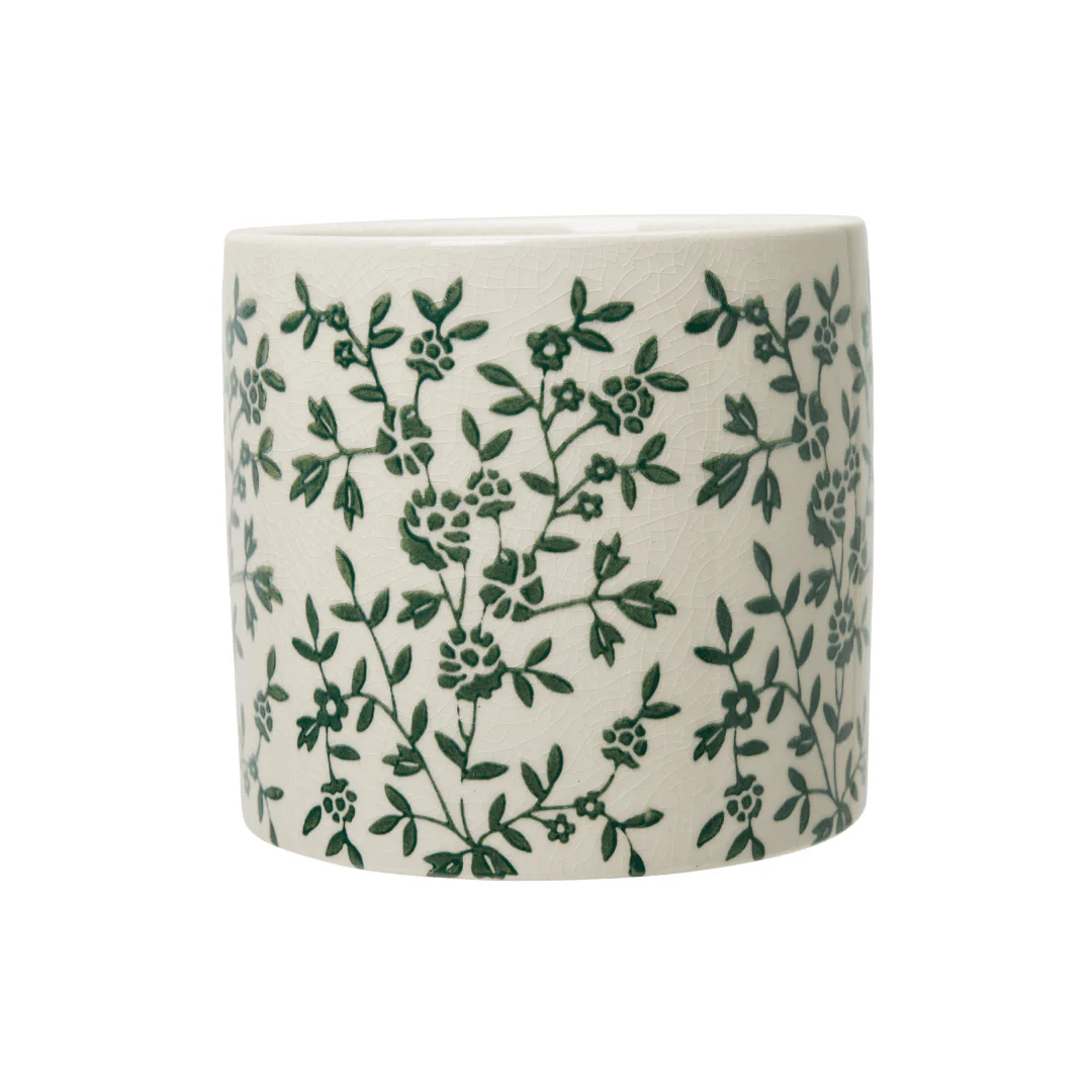 Wilhelmina Indoor Pot White/Green - Image 3